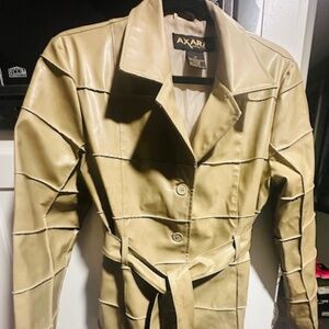 AXARA Beige Tan Color Vinyl Jacket Size M